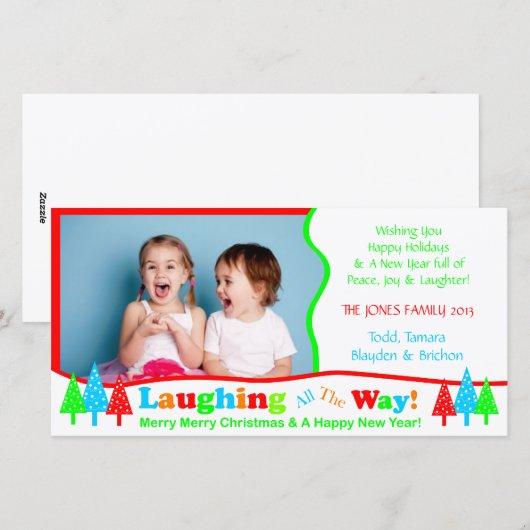 B1 Lach Al Sjabloon van de Foto van Kerstmis van (Voorkant / Achterkant)