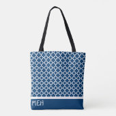B1 Quatrefoil miniem monogram Tote Bag (Achterkant)