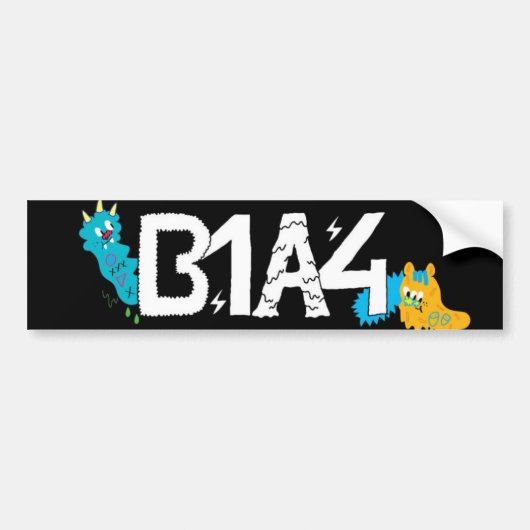 B1A4-sticker (eenvoudige versie) Bumpersticker (Voorkant)
