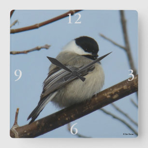 B21 Zwarte Mees Vierkante Klok