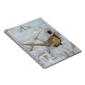 B22 Ring-necked fazant in sneeuw Notitieboek (Rechterzijde)