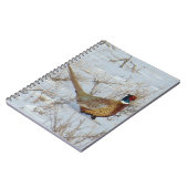 B22 Ring-necked fazant in sneeuw Notitieboek (Linkerzijde)