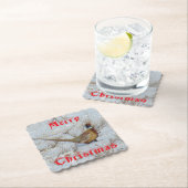 B22 Ring-Necked-Pheasant in Snow Coaster Kartonnen Onderzetters (Insitu)