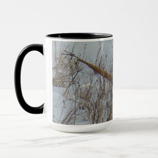 B23 Ring-necked fazant in sneeuw Mok (Links)