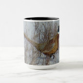 B23 Ring-necked fazant in sneeuw Mok (Midden)