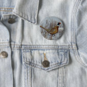 B23 Ringhalsfazant . Ronde Button 5,7 Cm (In situ)