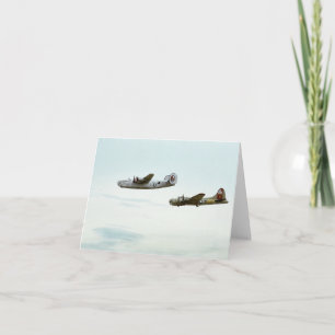 B24- en B17-vliegbriefkaart Kaart