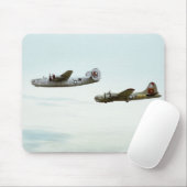 B24- en B17-vliegend Mousepad Muismat (Met muis)