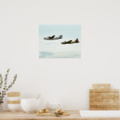 B24 en B17 vliegend Poster (Keuken)