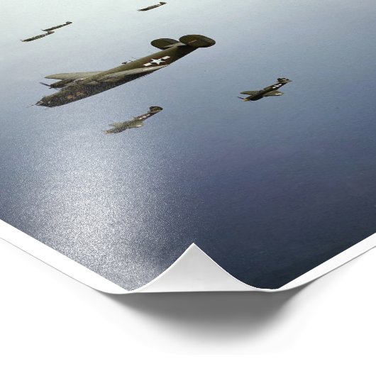 B24 Liberator Bombers en-route naar doel Foto Afdruk (Hoek)