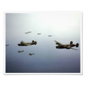 B24 Liberator Bombers en-route naar doel Foto Afdruk (Voorkant)
