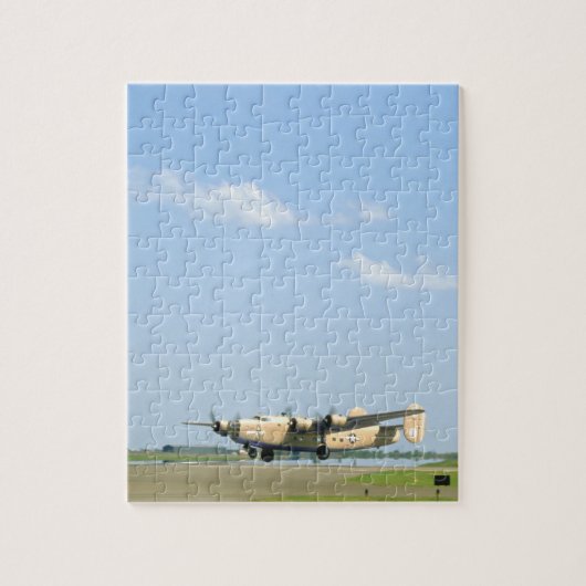 B24 Liberator. (vlak;b24_WWII-vlakken) Legpuzzel (Verticaal)