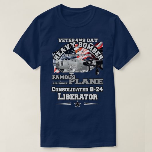 B24 Liberator zware bommenwerper 1 T-shirt (Design voorkant)