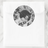 B24 Motor Meisje Mechanic Ronde Sticker (Tas)