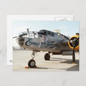 B25 MITCHELL BOMBER " EXECUTIVE SWEET" NOSE ART BRIEFKAART (Voorkant / Achterkant)