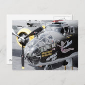 B25 MITCHELL BOMBER " HEAVENLY BODY " NOSE ART BRIEFKAART (Voorkant / Achterkant)