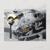 B25 MITCHELL BOMBER " HEAVENLY BODY " NOSE ART BRIEFKAART (Voorkant)