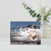 B25 MITCHELL BOMBER " IN DE MOEDERKUNDE" NOSE ART BRIEFKAART (Staand voorkant)