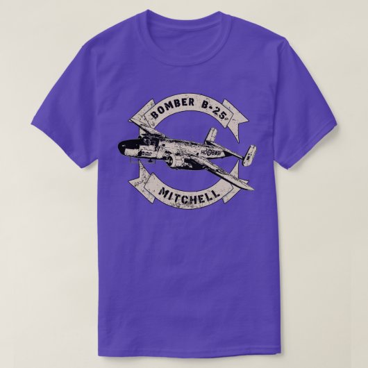 B25 Mitchell Bomber WO2-vliegtuig T-shirt (Design voorkant)