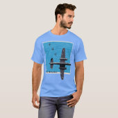 B25 Mitchell WW2 bommenwerper vliegtuig boven de o T-shirt (Voorkant volledig)
