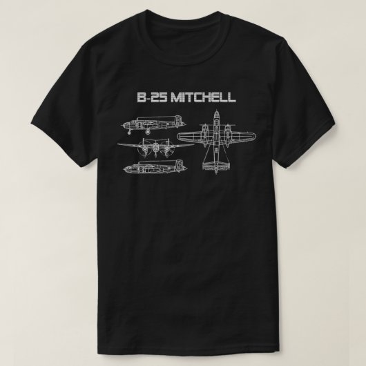 B25 Mitchell WW2 Plane T-shirt (Design voorkant)