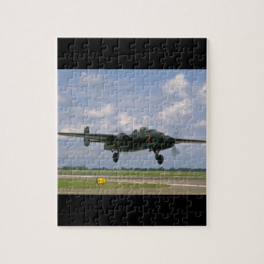 B25 Net voor de landing_WWII-vliegtuigen Legpuzzel (Verticaal)