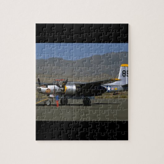 B25. (vlak;b25;baan;sky_WWII Planes Legpuzzel (Verticaal)