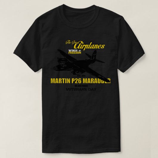 B26 Marauder De Grote Vliegtuigen T-shirt (Design voorkant)