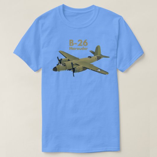 B26 Marauder WW2 Gemiddelde Bomber T-shirt (Design voorkant)