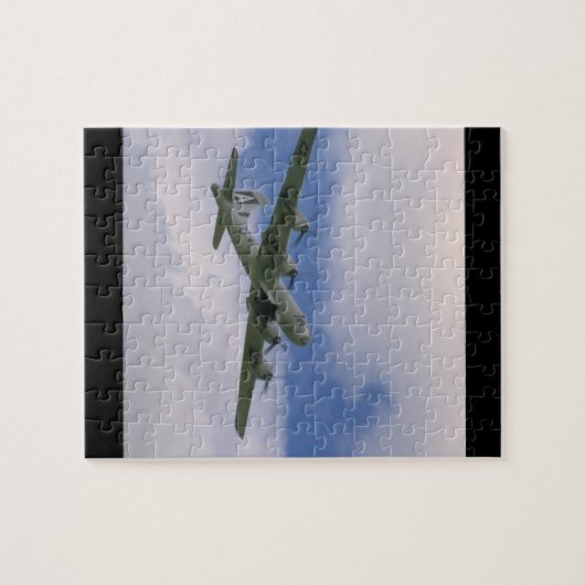 B29, Blue Sky en Clouds_WII Planes Legpuzzel (Horizontaal)