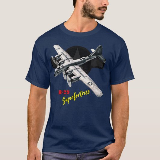 B29 Superfortress WW2 bommenwerper vliegtuig T-shirt (Voorkant)