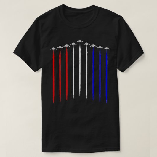 B2 Bomber Squadron Contrails American Flag Stealth T-shirt (Design voorkant)