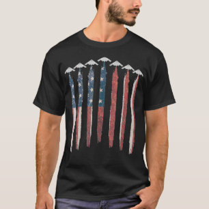 B2 Stealth Bomber Airplane USA Vlag B2 4 juli T-shirt