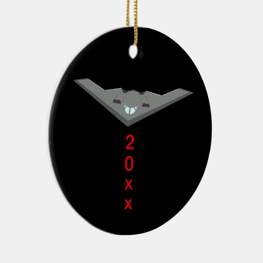 B2 Stealth Bomber Silent Night Keramisch Ornament (Rechts)