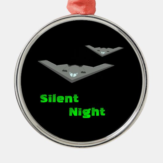 B2 stealth bommenwerper vliegt stille nacht Metalen Ornament (Voorkant)