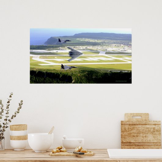 B2 Stealth met F15 Escort Poster (Keuken)
