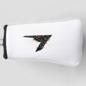 B2 Stealth Spirit Kerstvliegtuig Jet Digitaal Golfheadcover (Voorkant)