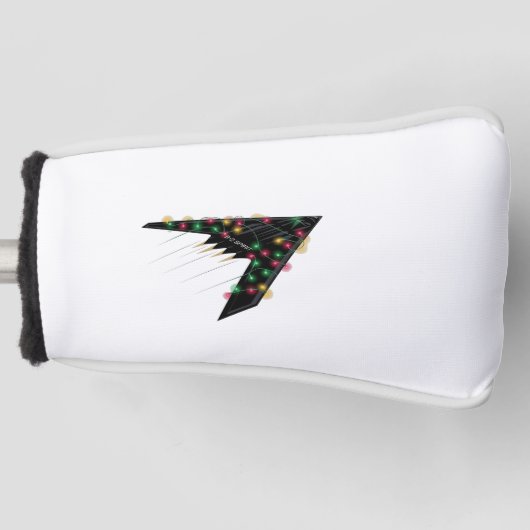 B2 Stealth Spirit Kerstvliegtuig Jet Digitaal Golfheadcover (Voorkant)