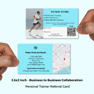 B2B Services QR Code Elektrisch Blauw Zwart Aanbevelingskaartje