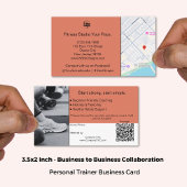 B2B Services QR-code gebrand Sinaasappel zwart Aanbevelingskaartje