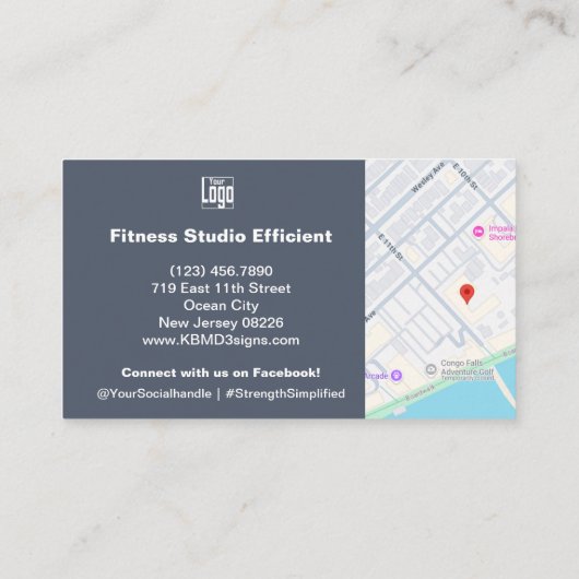 B2B Services QR-code grijs wit Aanbevelingskaartje (Achterkant)