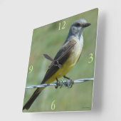 B31 Westelijke Koningsvogel Vierkante Klok (Hoek)