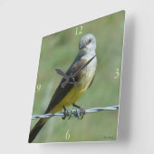 B32 Western Kingbird Vierkante Klok (Hoek)