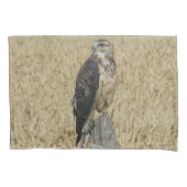 B36 Ferruginous Hawk in Wheat Field Kussensloop (Voorkant)