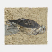 B36 IJzerbuizerd in Tarweveld Fleece Deken (Voorkant (Horizontaal))