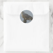 B38 Sneeuwuil Ronde Sticker (Tas)