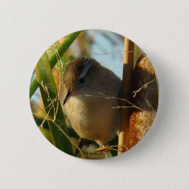 B3 Marsh Wren Ronde Button 5,7 Cm