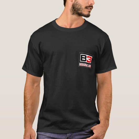 B3 Rook op het zwarte T-shirt (Voorkant)