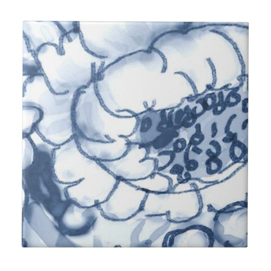 B3 - Schrappende muurtegel voor mandjes - B3 Tegeltje (Voorkant)