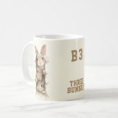B3 Three Bunnies 3D Illusion  Koffiemok (Voorkant links)